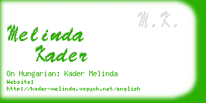 melinda kader business card
